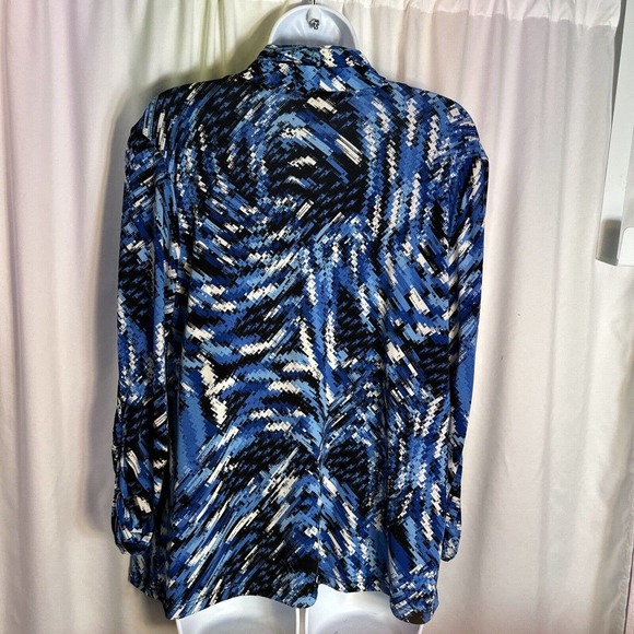 Ellen Tracey lightweight multicolored cardigan Sz Large Holiday Stretch Jersey - Picture 2 of 8